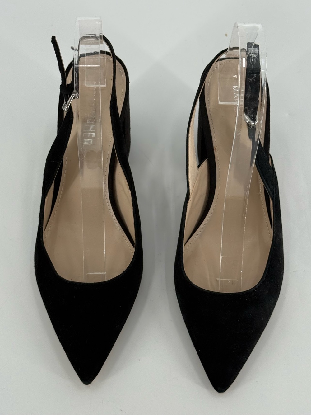 Marc Fisher Majer Pointy Toe Slingback Block Heel Pumps 7.5 - Picture 4 of 9